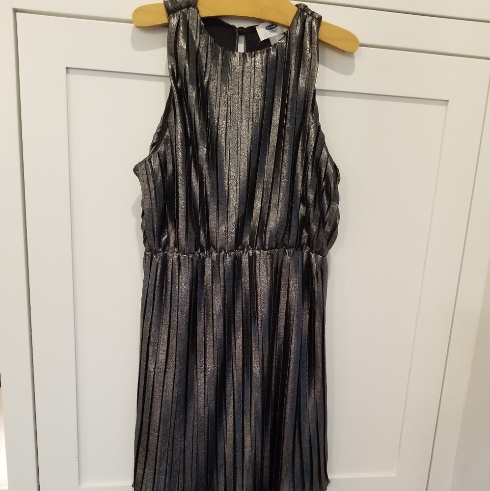 Girls SILVER Old NAVY Holiday Dress SIZE 8